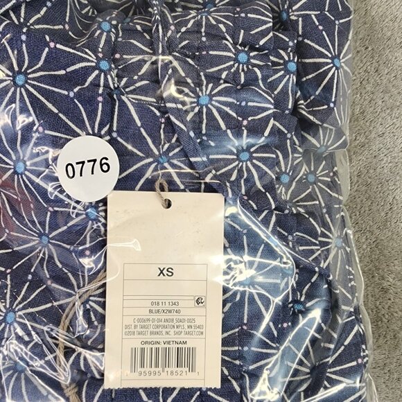 Womens A New Day Blue Patterned Pull On Linen Shorts High Waist 4" Inseam XS - Picture 8 of 8